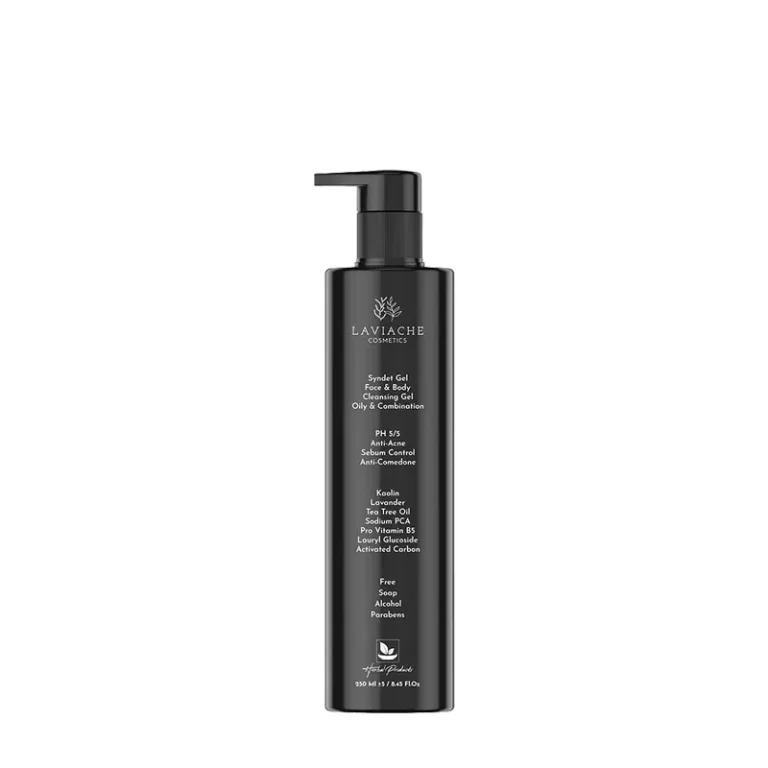 سیندت ژل لاویاچه مناسب پوست چرب و مختلط حاوی کربن اکتیو، کائولن، سالیسیلیک اسید اینکپسوله و پیروکتون اُولامین لاویاچه