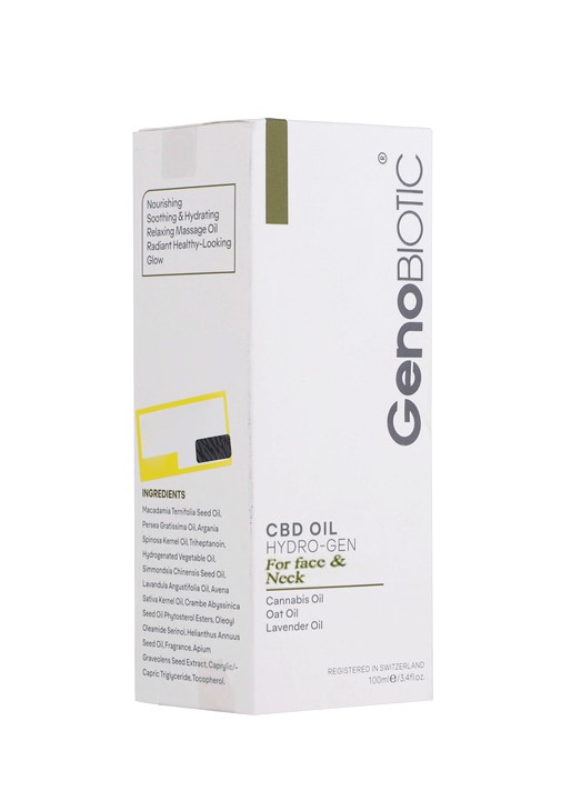 روغن رطوبت رسان cbd oil صورت و گردن ژنو بایوتیک