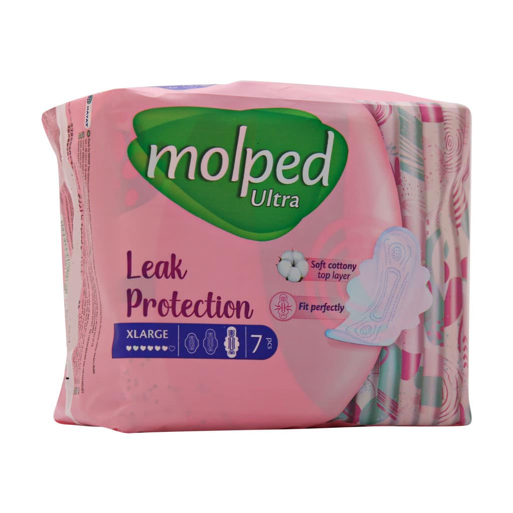 نوار بهداشتی خیلی بزرگ مولپد سری Ultra بسته 7 عددی Molped Ultra X Large Sanitary Pad 10 Pcs
