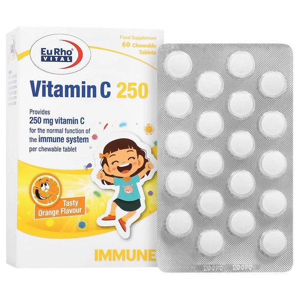 ویتامین سی یوروویتال 250 میلی گرم Eurho Vital Vitamin C 250mg