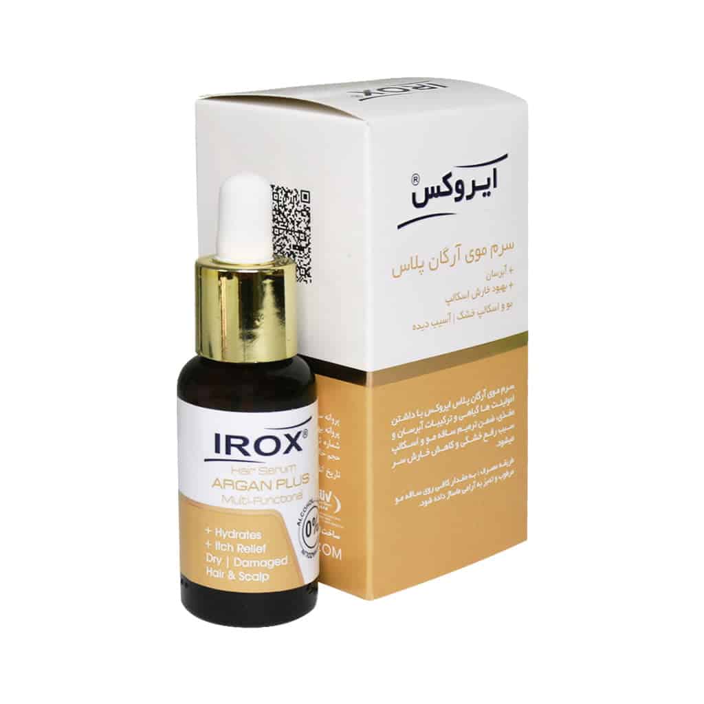 سرم موی آرگان پلاس ایروکس 30 میلی لیتر Irox Argan Plus Multi Functional Hair Serum 30 ml