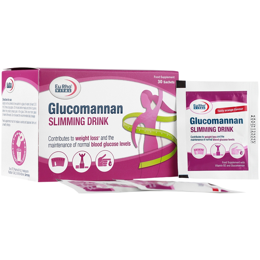 گلوکومانان 30 عددی  Glucomannan 30 Sachets Eurho Vital