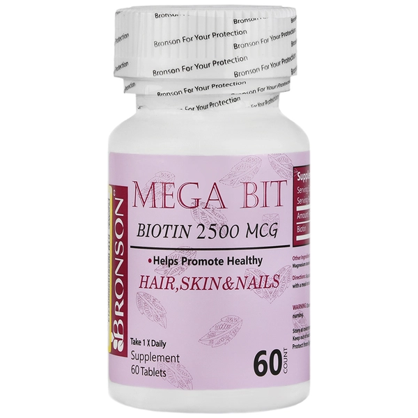 مگابیت بیوتین 2500 میکروگرم Mega Bit Biotin 2500 Mcg