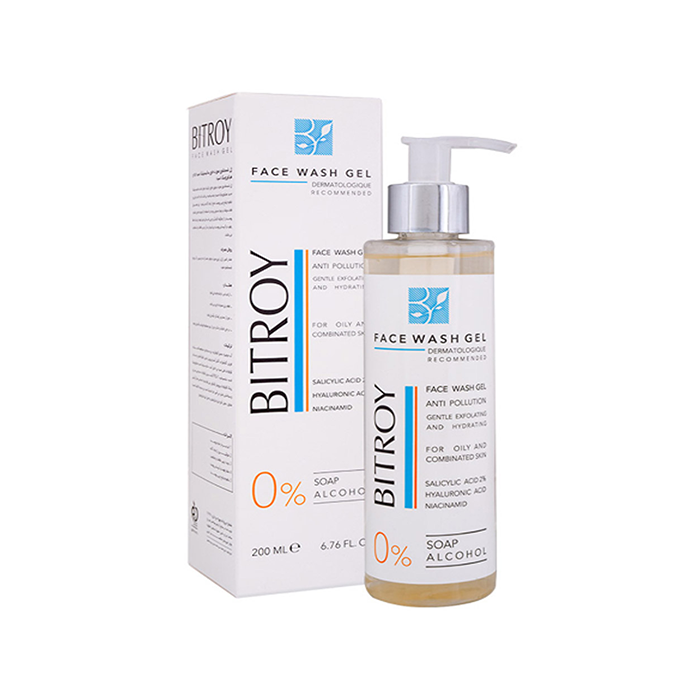 ژل شستشوی صورت بیتروی حاوی سالسیلیک اسید و هیالورونیک اسید Bitroy Salicylic And Hyaluronic Acid Face Wash 200ml