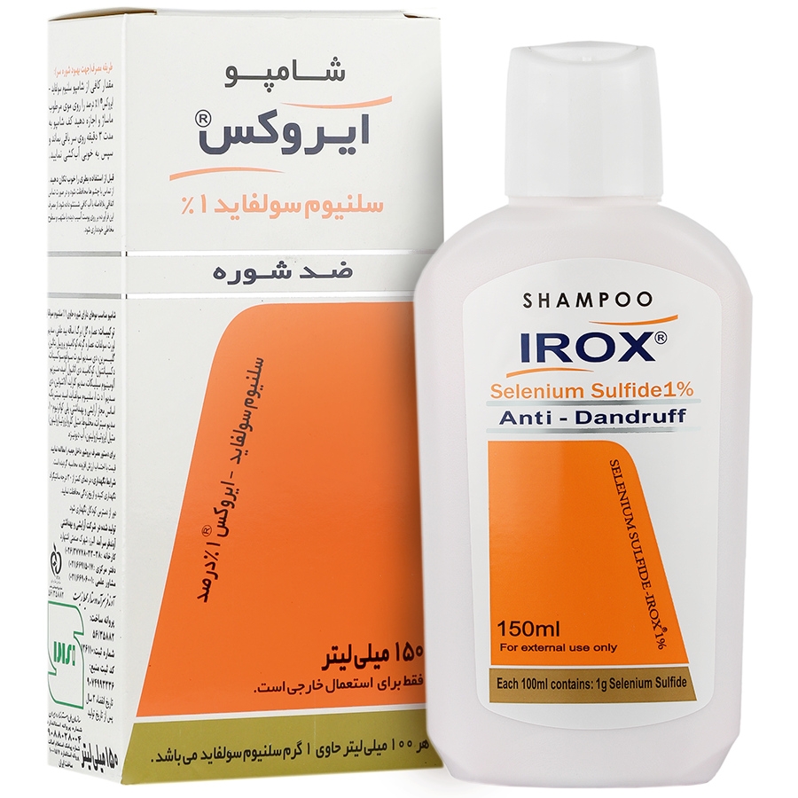 شامپو ضد شوره سلنیوم سولفاید 1 درصد آیروکس Selenium Sulfide 1 Anti Dandruff Shampoo Irox