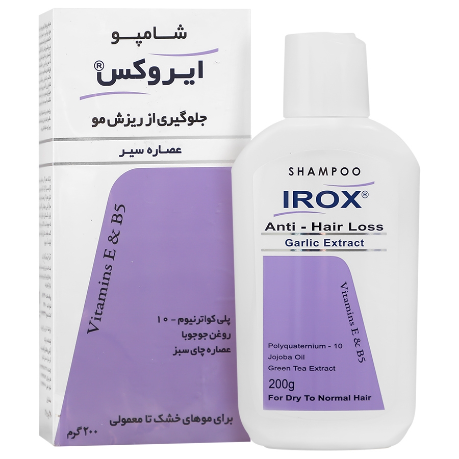 شامپو ضد ریزش موی سیر آیروکس Anti Hair Loss With Garlic Extract Shampoo Irox